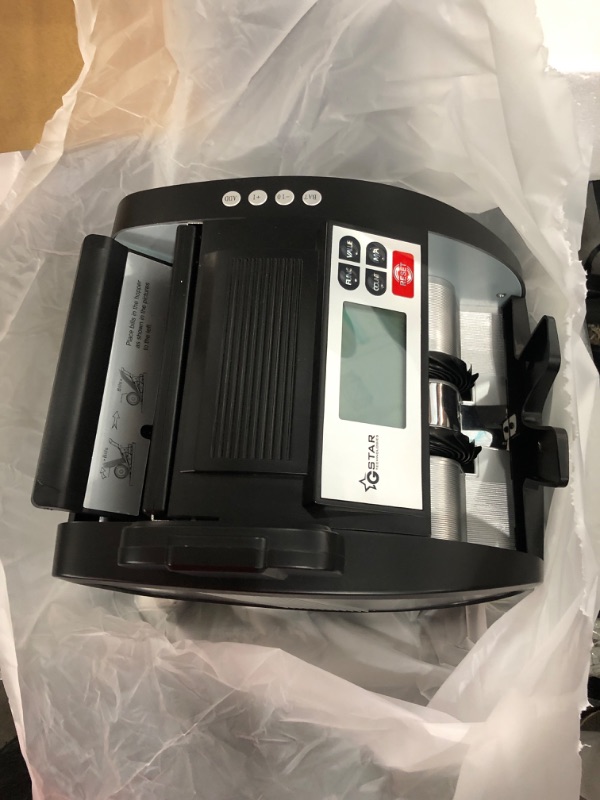 Photo 2 of GStar Money Counter with Rechargeable Lithium-ion Battery & UV/MG/IR Counterfeit Bill Detection Plus External Displays with Total Value Counting Functionality, USA Brand