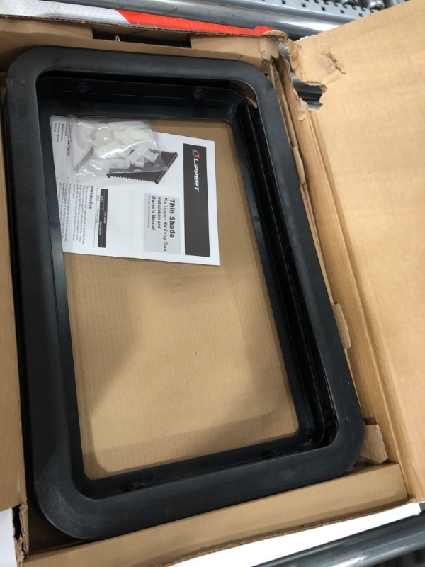 Photo 1 of **PARTS ONLY**
Lippert Components 806621 Thin Shade Complete Window Kit for RV Entry Doors, Black