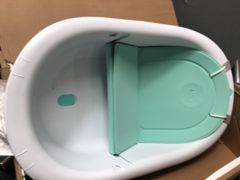 Photo 2 of 4-in-1 Grow-with-Me Bath Tub by Frida Baby Transforms Infant Bathtub to Toddler Bath Seat with Backrest for Assisted Sitting in Tub