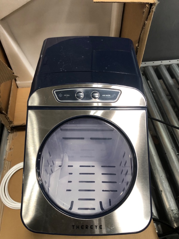 Photo 8 of  USED. Thereye Countertop Nugget Ice Maker, Pebble Ice Maker Machine, 30lbs Per Day, 2 Ways Water Refill, 3Qt Water Reservoir & Self-Cleaning, Stainless Steel Ice Machine for Home Office Bar Party
