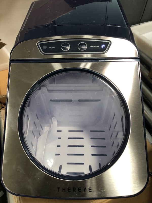 Photo 4 of  USED. Thereye Countertop Nugget Ice Maker, Pebble Ice Maker Machine, 30lbs Per Day, 2 Ways Water Refill, 3Qt Water Reservoir & Self-Cleaning, Stainless Steel Ice Machine for Home Office Bar Party
