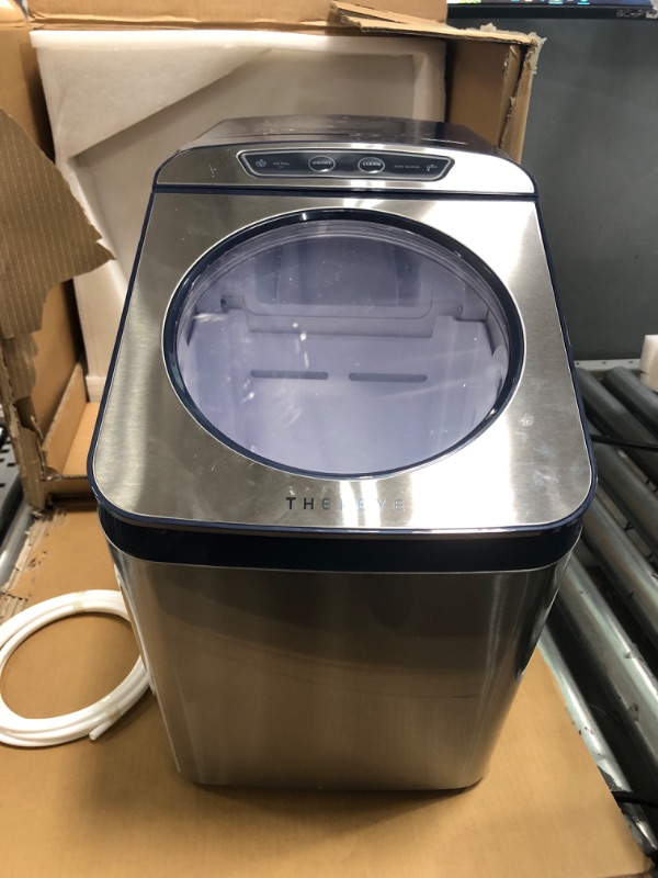 Photo 9 of  USED. Thereye Countertop Nugget Ice Maker, Pebble Ice Maker Machine, 30lbs Per Day, 2 Ways Water Refill, 3Qt Water Reservoir & Self-Cleaning, Stainless Steel Ice Machine for Home Office Bar Party
