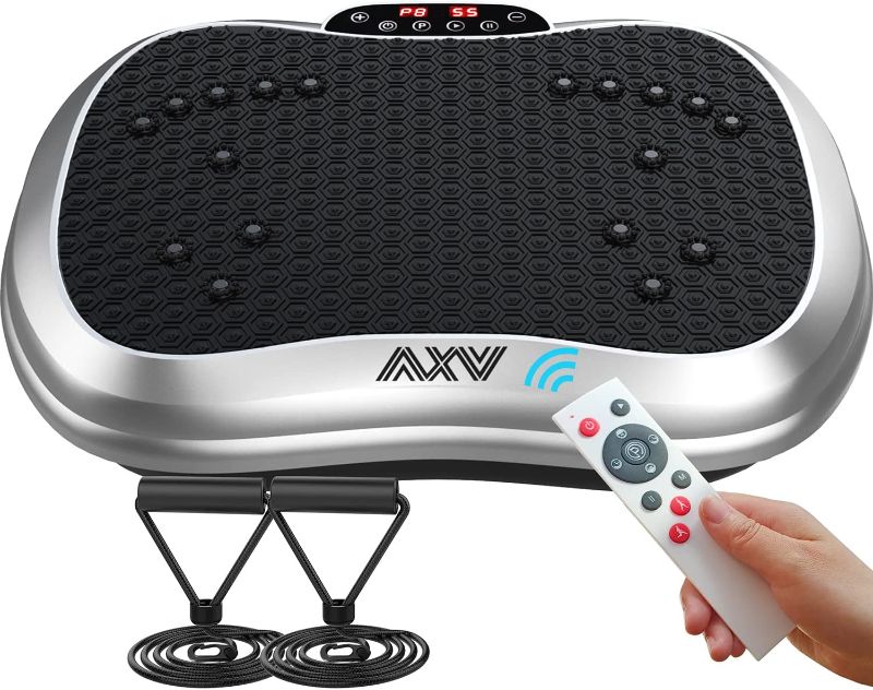 Photo 1 of AXV Vibration Plate Exercise Machine Whole Body Workout Vibrate Fitness Platform Lymphatic Drainage Machine for Weight Loss Shaping Toning Wellness Home Gyms Workout
