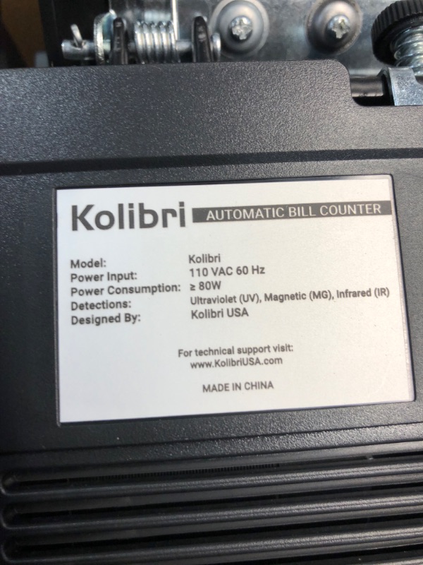 Photo 4 of Kolibri Money Counter with UV Detection