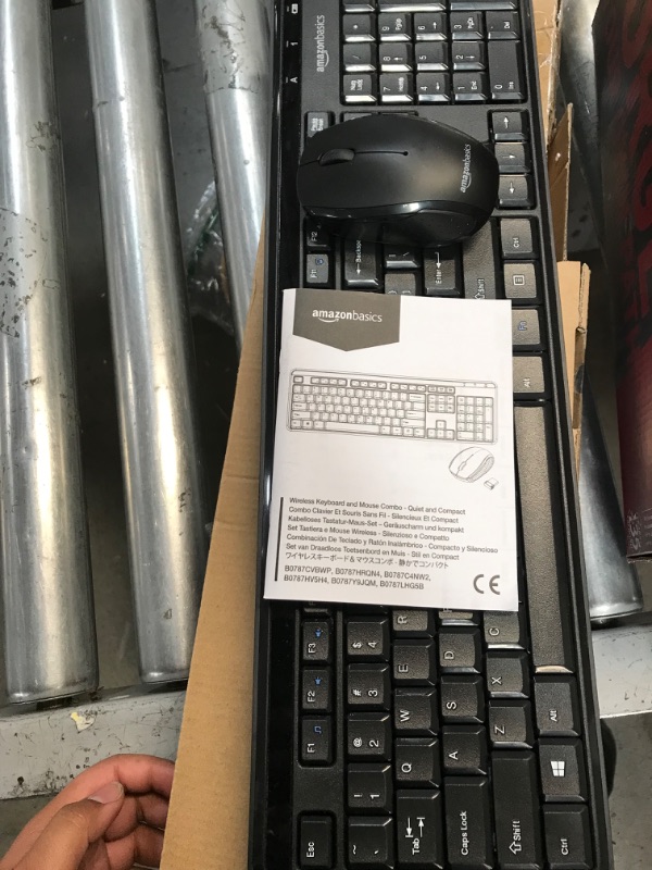 Photo 2 of Amazon Basics Wireless Computer Keyboard and Mouse Combo - Quiet and Compact 