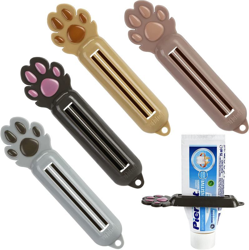 Photo 1 of 2-Pack LOVEINUSA 4PCS Paw-Shaped Toothpaste Squeezers and 10PCS Cartoon Animal Toothpaste Squeezers