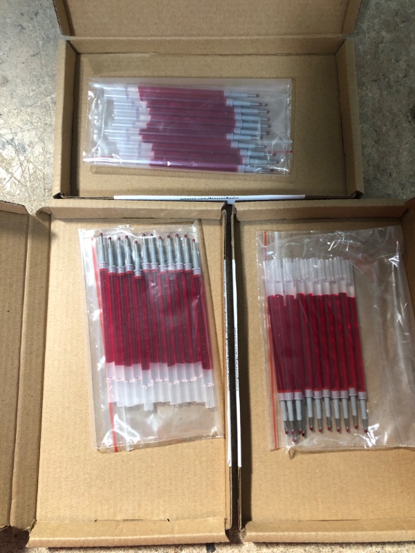 Photo 2 of Amazon Basics Gel Pen Refills, Red (36 ct)