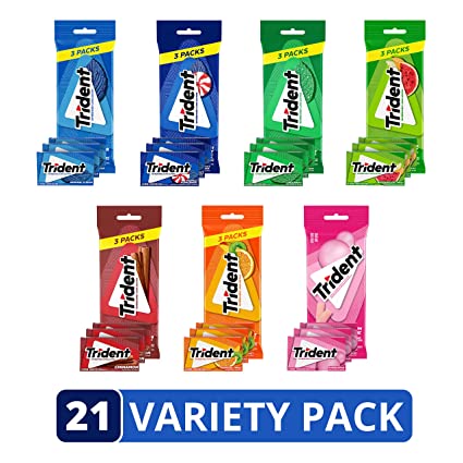 Photo 1 of *EXPIRE March 2024*
Trident Sugar Free Gum Variety Pack, 21 Packs of 14 Pieces (294 Total Pieces)
