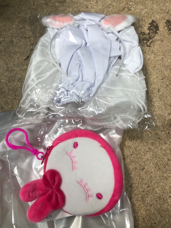 Photo 1 of Easter Bunny Clothes Set Outfits Includes Bunny Shape Bag,Bunny Headband,White Jumpsuit and Ballerina Skirt ! Fit 18 inch American Girl and Our Generation Dolls