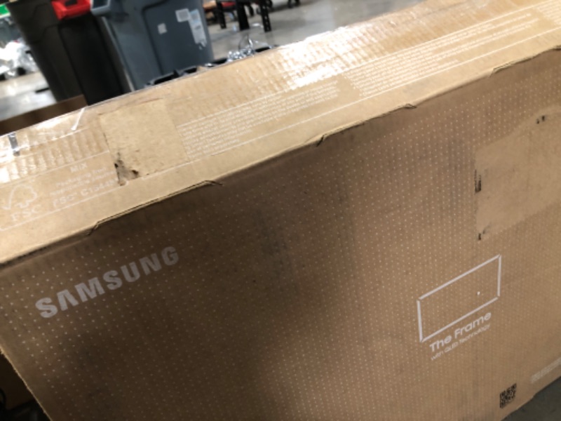 Photo 1 of SAMSUNG 32-Inch Class QLED 4K LS03B Series The Frame Quantum HDR Smart TV & SAMSUNG 32-inch Class The Frame Customizable Bezel 32-Inch TV w/ Beige Bezel