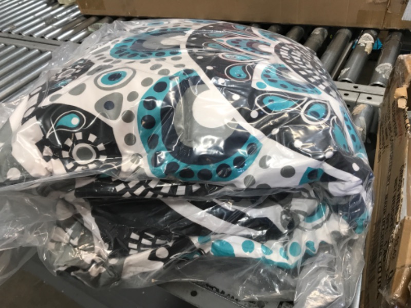 Photo 2 of **FACTORY SEALED**  Chic Home Mornington Large Scale Contempo Bohemian Reversible Printed with Embroidered Details. King Bed in a Bag Comforter Set, Black King Black