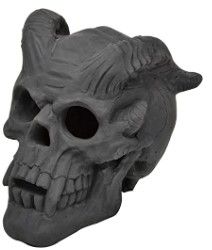 Photo 1 of **MINOR DAMAGE**  Stanbroil Fireproof Fire Pit Fireplace Demon Skull Gas Log for Ventless & Vent Free, Propane, Gel, Ethanol, Electric, Outdoor Fireplace and Fire Pit, Halloween Decor, Black 