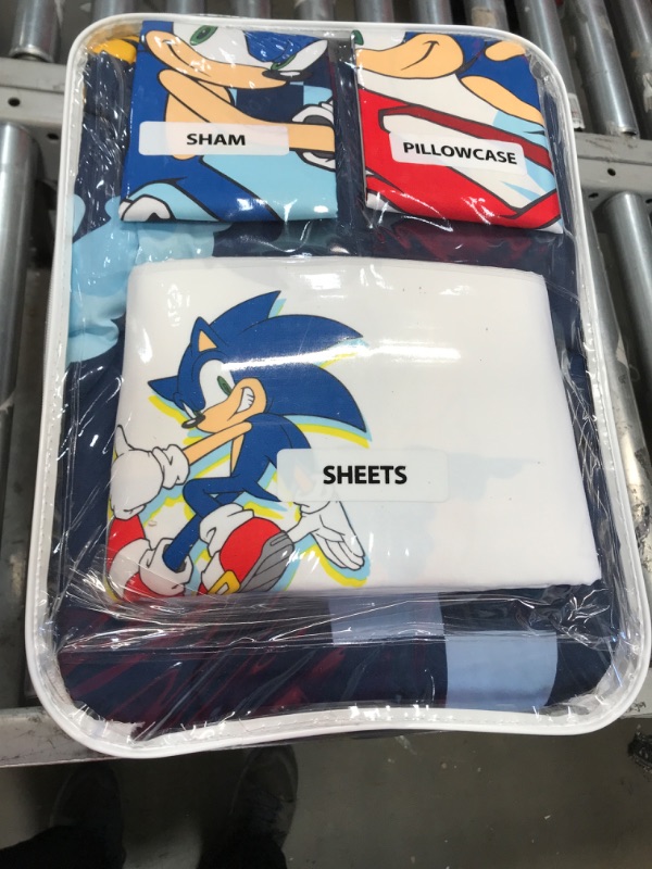 Photo 3 of **NEW**  Sonic the Hedgehog Anime Kids Super Soft Comforter and Sheet Set, 4 Piece Twin Size by Franco, Prints may vary 4 Piece Twin Size Sonic the Hedgehog