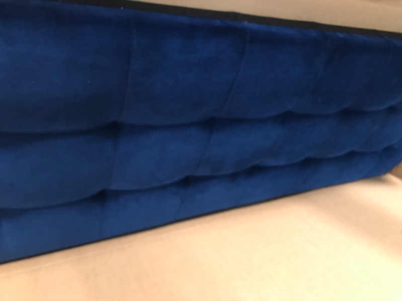 Photo 4 of **USED/SUPPORT BEAMS NOT INCLUDED**   Modway Lily Queen Biscuit Tufted Performance Velvet Headboard, Navy Navy Queen