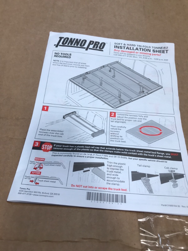 Photo 3 of **USED** Tonno Pro Tonno Fold, Soft Folding Truck Bed Tonneau Cover | 42-403 | Fits 2005 - 2021 Nissan Frontier 6' 1" Bed (73.3") 6' 1" Bed Folding