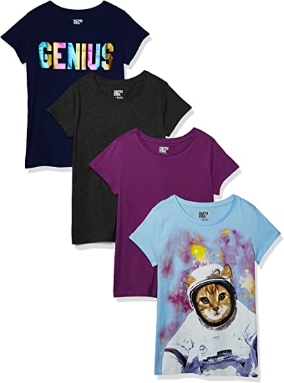 Photo 1 of Amazon Essentials Girls and Toddlers' Short-Sleeve T-Shirt Tops (Previously Spotted Zebra), xs