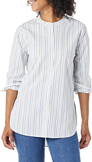 Photo 1 of Amazon Essentials Women's Long Sleeve Tunic Poplin Shirt L