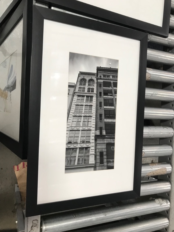 Photo 1 of 4 Piece Miscellaneous Black Framed Artwork, Various Sizes