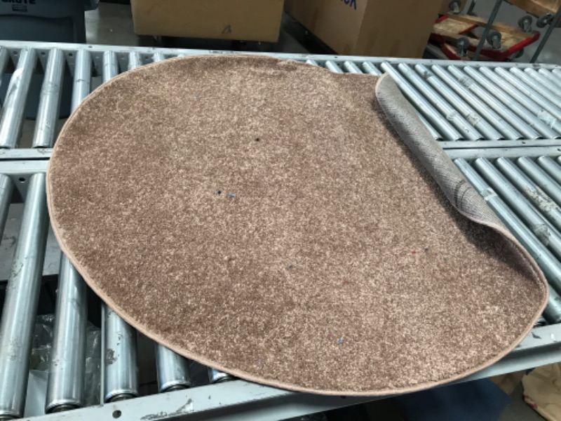 Photo 1 of 4' Round Brown Rug