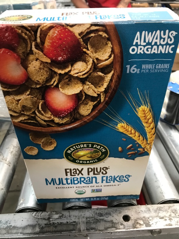 Photo 4 of Nature's Path Organic Flax Plus Multibran Flakes Cereal, 13.25 Ounce (Pack of 6), Non-GMO, 16g Whole Grains, with Omega-3 Rich Flax Seeds Multibran Flakes 13.25 Ounce (Pack of 6)