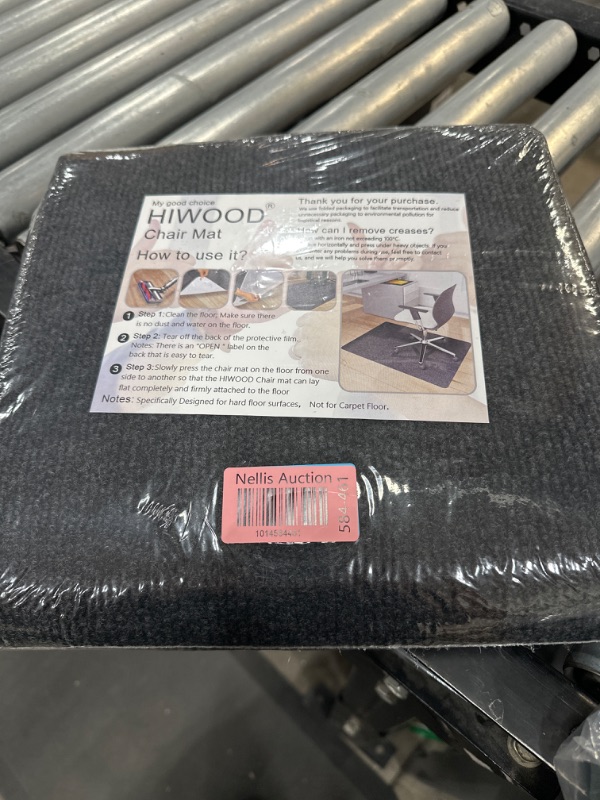 Photo 2 of HIWOOD Office Chair Mat for Hardwood, 35 x 47 inches 1/6" Thick Low-Pile Under Desk Mat, Multi-Purpose Hard Floor Mat (Dark Gray)