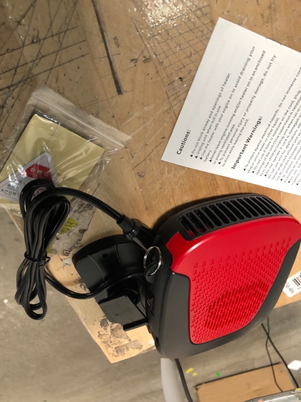 Photo 2 of ?2023 New? Car Heater Fan,12V Portable Automobile Heater Fast Heating Windshield Defogger and Defroster 2 in 1 Heating & Cooling Function with Cigarette Lighter Plug 360° Rotary Base Red