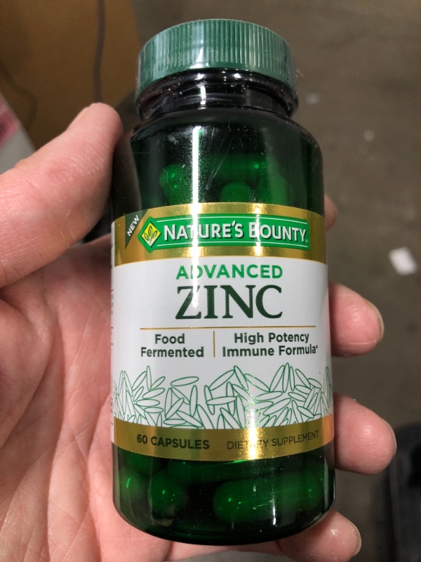 Photo 2 of best by 06/2023***Nature's Bounty Advanced Zinc, High Potency Immune Formula, Koji Fermented Immune Support Supplement, 25 mg, Capsules, 60 Count