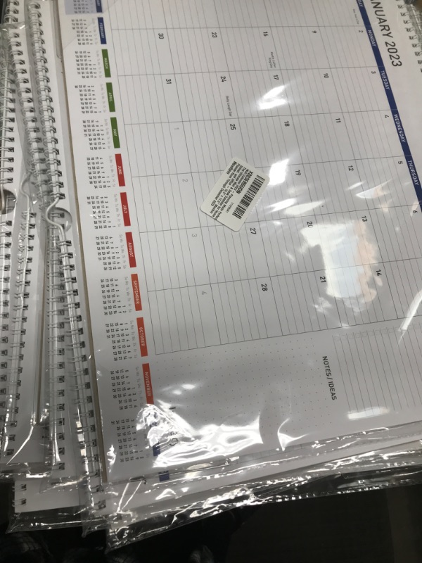 Photo 2 of  *14 piece assorted calendars*Desk Calendar 2023 – Large Desktop Pad & Hanging Wall Calendar for Home, School, and Office - 17" x 12" Monthly Calendar Planner with Quality Ink Bleed Resistance Thick Paper Runs Through December 2023 Large Color
