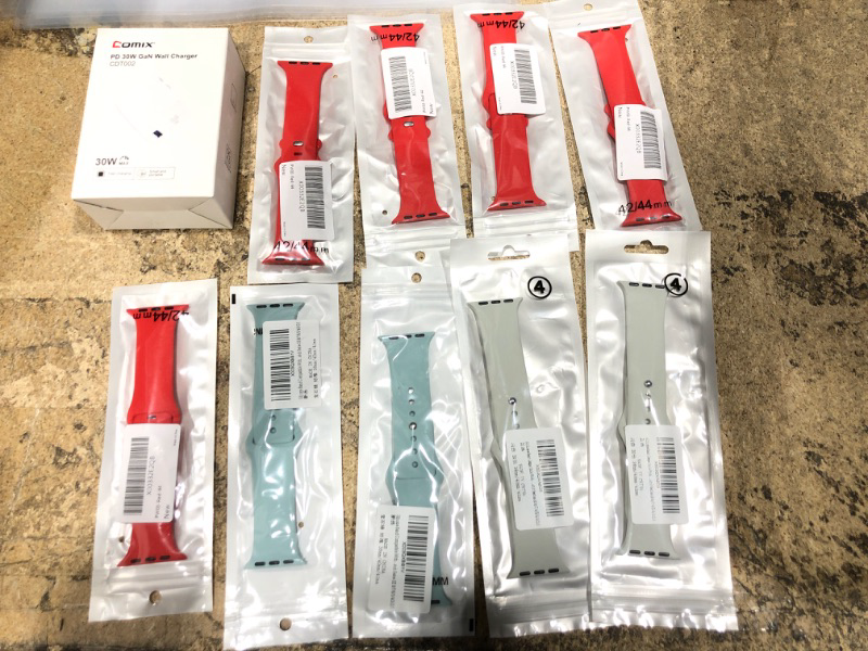 Photo 1 of APPLE WATCH BAND ASSORTED SET AND CHARGER 
