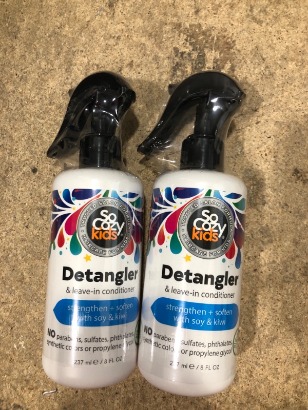 Photo 1 of Bundle of 2 SoCozy Detangler Leave-In Conditioner Spray For Kids Hair, Mango, 8 Fl Oz (Pack of 1)
