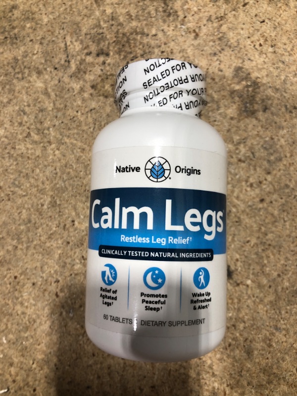 Photo 1 of Calm Legs Natural for Natural Itching, Crawling, Tingling and Agitated Leg with Iron, Magnesium, and Valerian Root (60 Tablets)…
