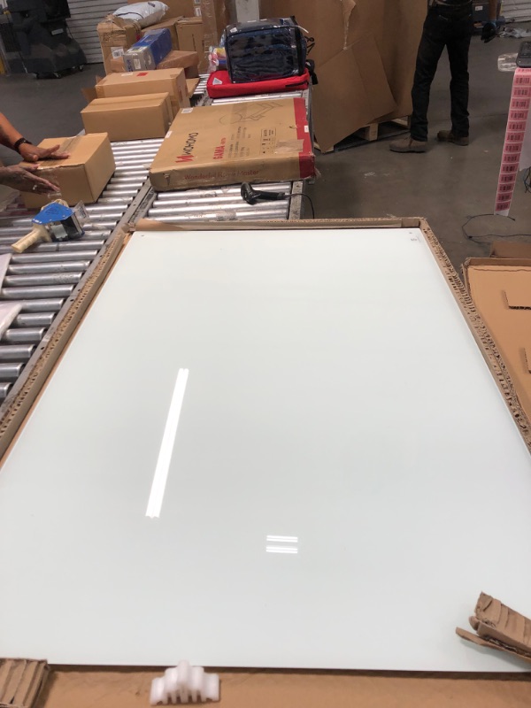 Photo 2 of 
Glass Dry Erase Board for Wall - Modern Frameless Glass Whiteboard 32''x48'', Large Magnetic White Board for Home Office Cafe Shops Decor
Color:White
Size:32x48 TSJ OFFICE

