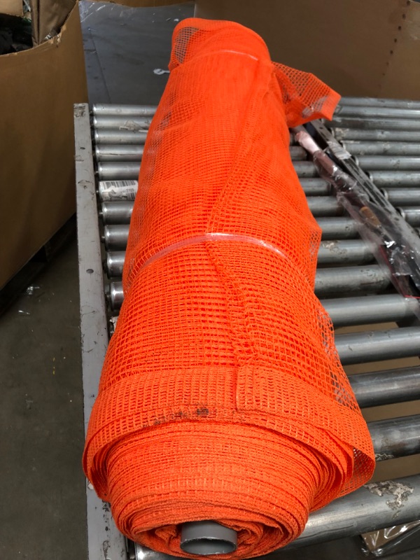 Photo 2 of *COLOR MAY VARY* Kotap 4-ft x 150-ft Fire Retardant Vertical Safety Netting, High Visibility Orange, Item: SN-4150FR 4 x 150-Foot High Visibility Orange