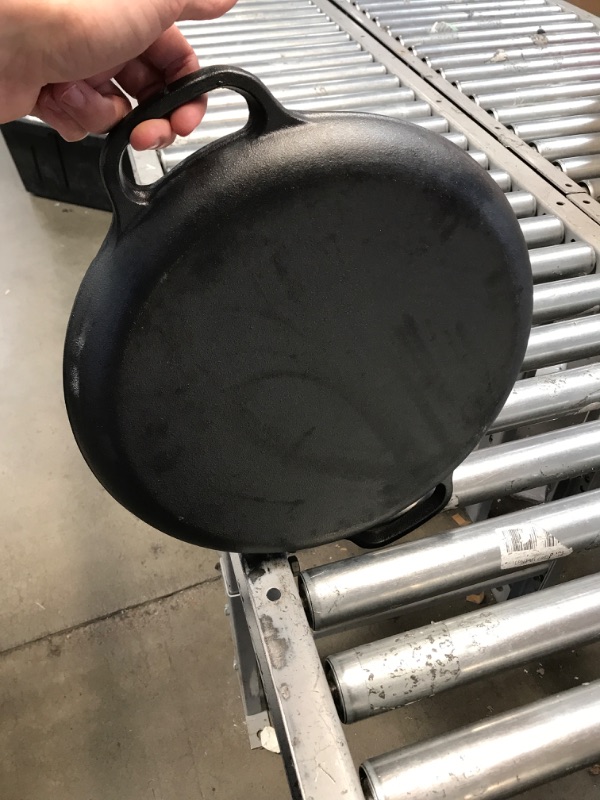 Photo 3 of **USED**  Home-Complete Cast Iron Pizza Pan-14” Skillet for Cooking, Baking, Grilling-Durable, Long Lasting, Even-Heating and Versatile Kitchen Cookware 14" Pizza Pan
