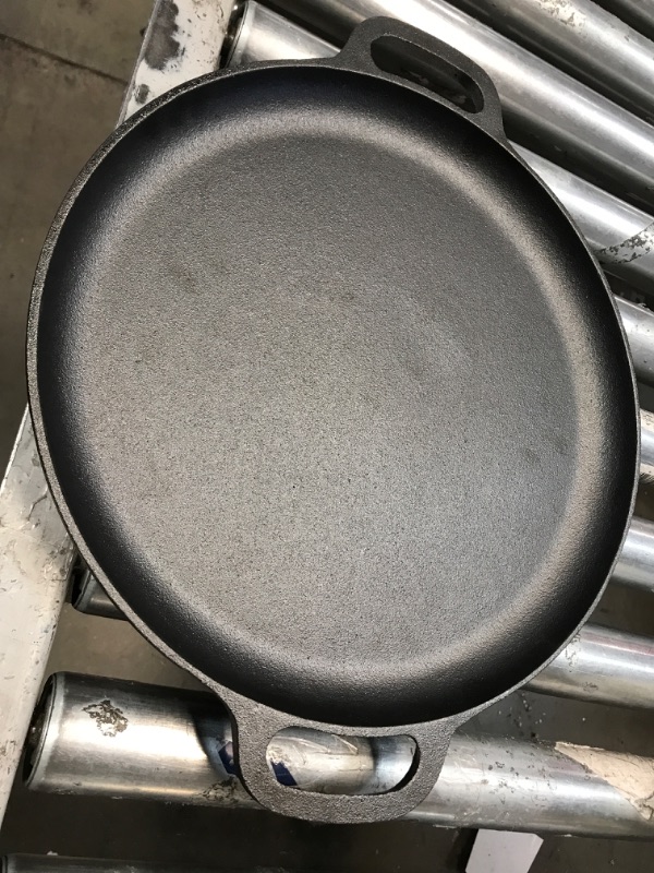 Photo 2 of **USED**  Home-Complete Cast Iron Pizza Pan-14” Skillet for Cooking, Baking, Grilling-Durable, Long Lasting, Even-Heating and Versatile Kitchen Cookware 14" Pizza Pan