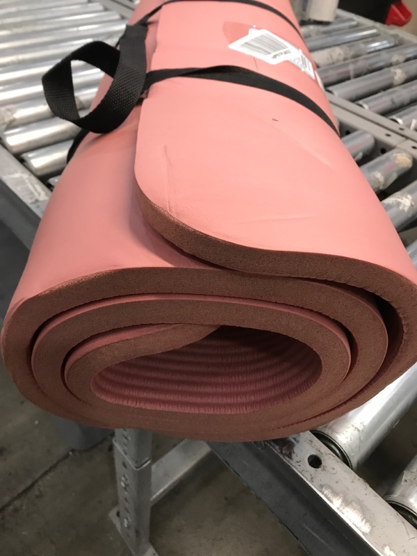 Photo 3 of **MINOR DAMAGE**   Retrospec Solana Yoga Mat 1" Thick w/Nylon Strap for Men & Women - Non