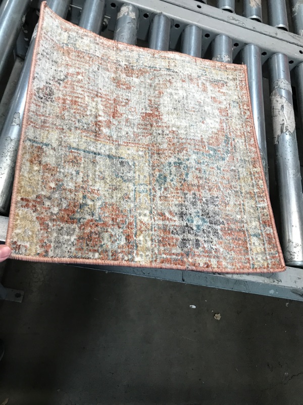 Photo 1 of **SAMPLE**  Magnolia Home by Joanna Gaines x Loloi Millie MIE-04 Collection Sunset / Multi 18" x 18" Sample Rug 18" x 18" Sample Sunset / Multi