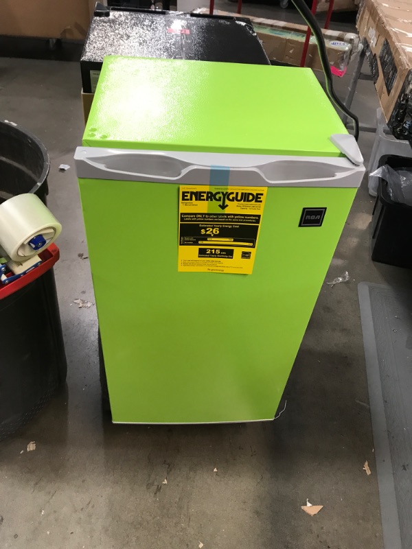 Photo 4 of **SLIGHT DAMAGE**  RCA RFR321-FR320/8 IGLOO Mini Refrigerator, 3.2 Cu Ft Fridge, Lime Green