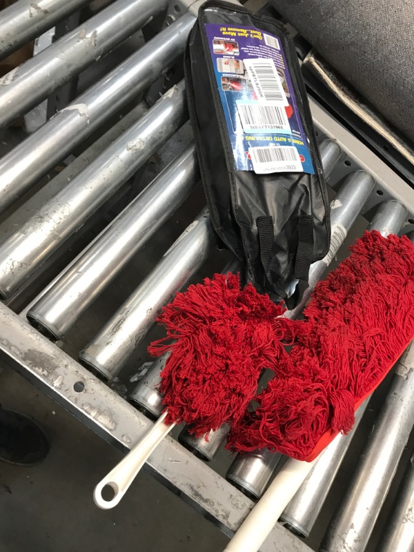 Photo 2 of **USED/TOWELS NOT INCLUDED**    The Original California Car Duster Detailing Kit with Plastic Handle, Red Duster Kit 