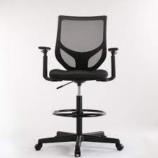 Photo 1 of Tall Office Chair for Standing Desk Drafting Mesh Table Chair with Adjustable Armrest and Foot Ring
