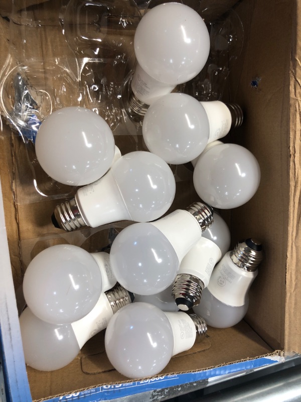 Photo 2 of MISSING 12***24-Pack A19 LED Light Bulb, 60 Watt Equivalent, Daylight 5000K, E26 Medium Base, Non-Dimmable LED Light Bulb, UL Listed 5000k Daylight 24 Count (Pack of 1)