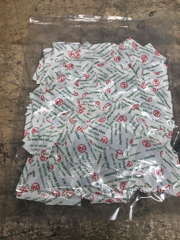 Photo 1 of O2frepak 50CC(200-Pack) Food Grade Oxygen Absorbers Packets for Home Made Jerky and Long Term Food Storage,With Oxygen Indicator In Vacuum Bag and 3 times Oxygen Absorption Capacity