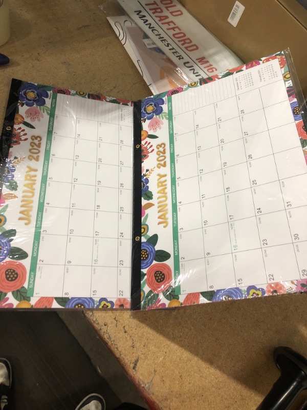 Photo 2 of 2023-2024 Desk Calendar - Desk Calendar 2023-2024, Jan 2023 - Jun 2024, 16.8" x 12", 18 Months Desk Calendar with to-do List & Notes, Corner Protectors, Large Blocks, Perfect for Planning - Colorful Floral mluticolored