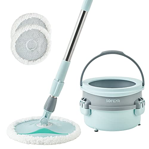 Photo 1 of 
Sofeya Mop and Bucket Set with 2 Microfiber Washable & Reusable Pads Spin Mop Fo
About The Item: Wet And Dry Use: The Mop Can Be Lifted Up In The Bucket. The Lower Part Is For Washing The Pads And The Upper Part Is For Drying The Pad, Which Make The ...
