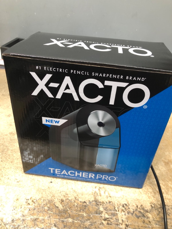 Photo 2 of X-Acto® TeacherPro® Classroom Electric Pencil Sharpener, Blue Black