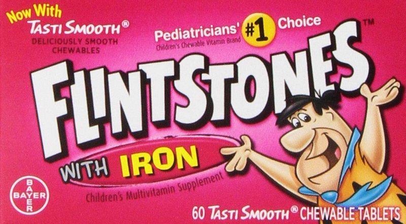 Photo 1 of 2 PACK Flintstones Chewable Kids Vitamins with Iron, Multivitamin for Kids & Toddlers with Vitamin D, Vitamin C & more, 60 Count