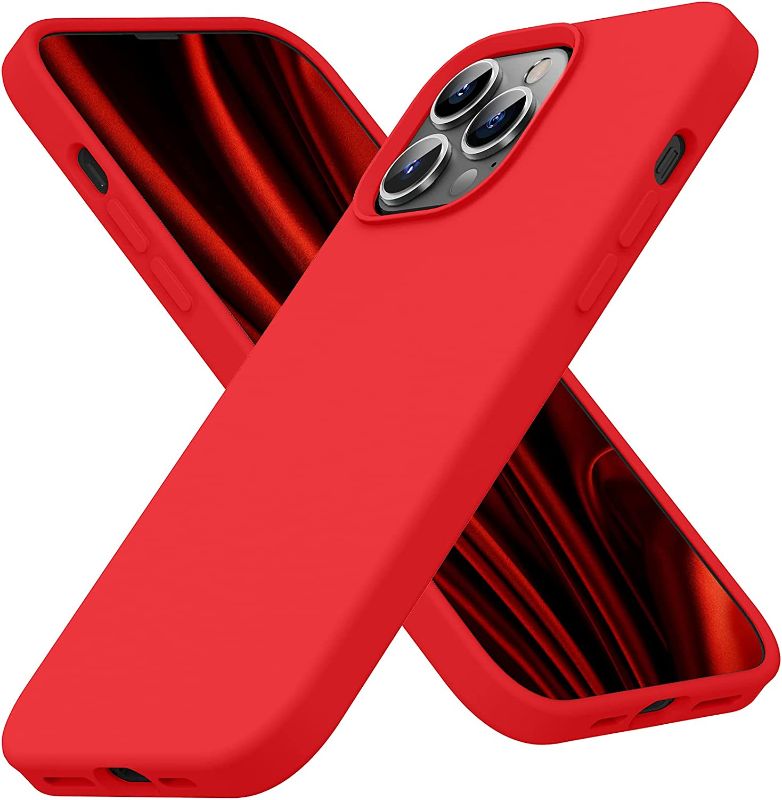 Photo 1 of 3 PACK Compatible with iPhone 13 Pro Case Slim Fit Ultra-Thin Surface Layer Smooth Matte Soft Flexible TPU Cover Compatible for iPhone 13 Pro 6.1 inch (red)