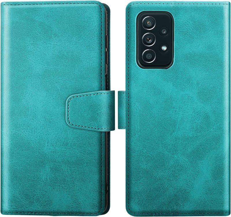 Photo 1 of *READ NOTES*TwoHead Compatible with Samsung Galaxy A33 5G Wallet Case with Card Holder,PU Leather Galaxy A33 5g Case Wallet for Women Men,Detachable Magnetic Flip Cover Wallet Phone Case with Wrist Strap (Blue)