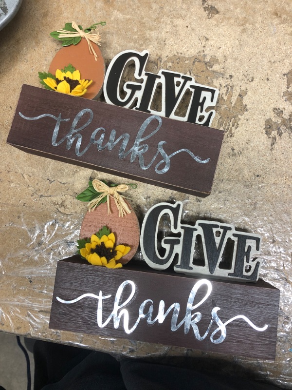 Photo 1 of "Give Thanks" Fall Decortion 