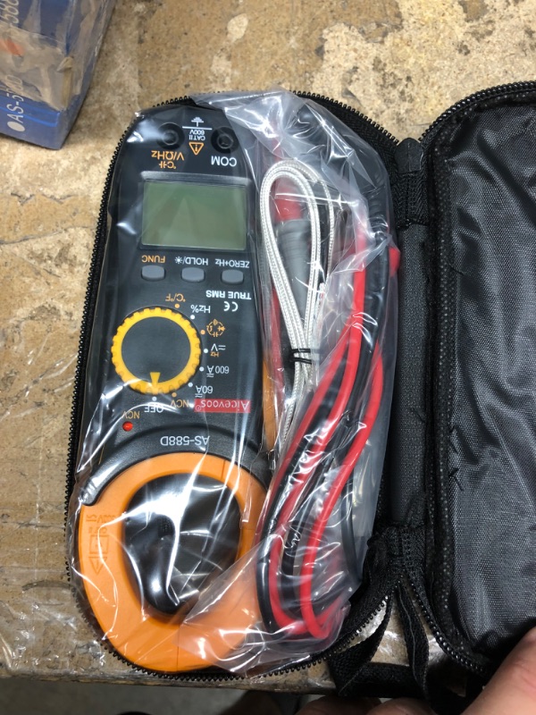 Photo 2 of Aicevoos 588D Digital Clamp Meter 6000 Counts Amp Voltage Tester Auto-ranging,Measures AC/DC Voltage&Current,Temperature Capacitance Resistance Diodes(600A AC/DC Current)